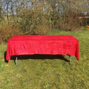 Rød Dug Nervøs Velour