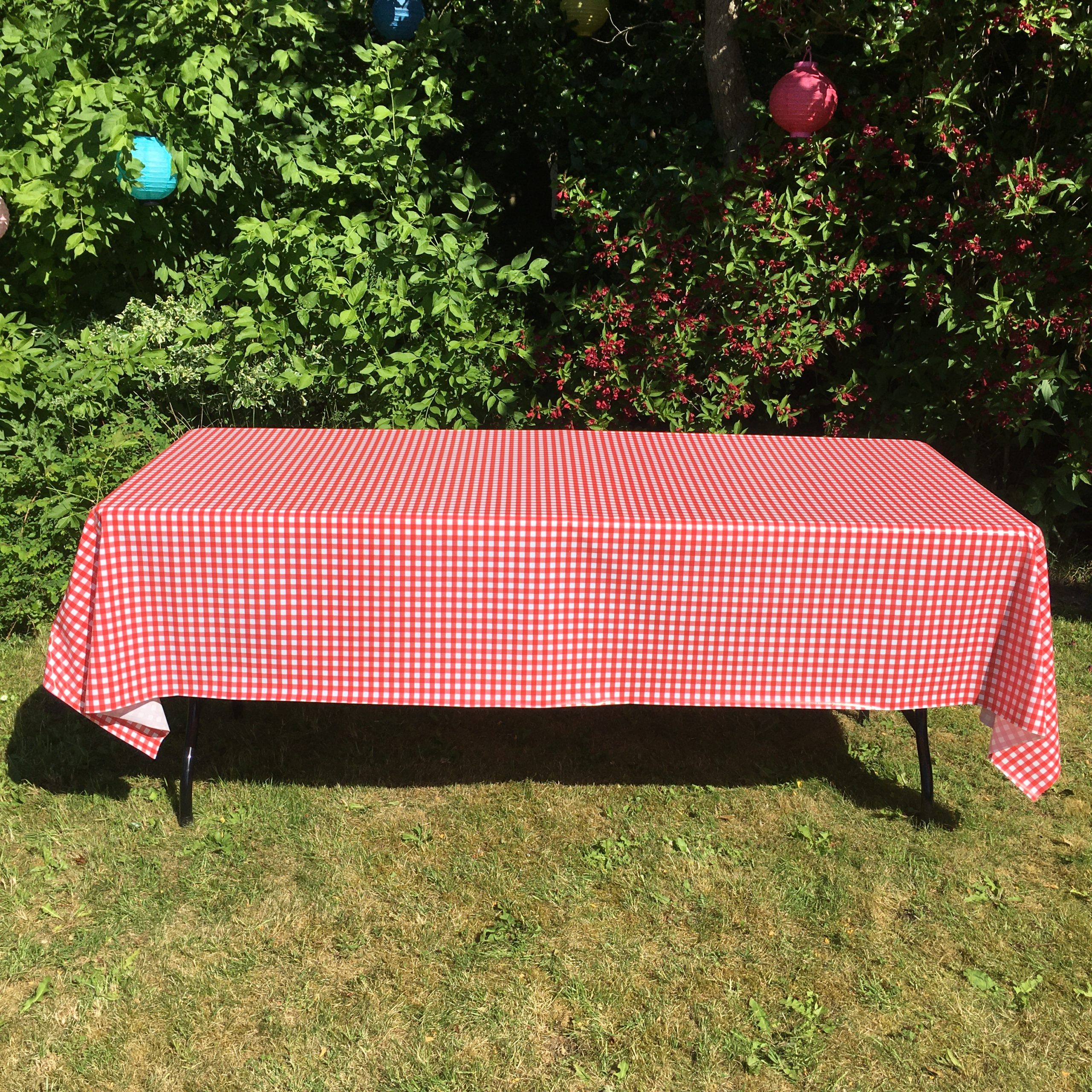 Rød Hvid Ternet Voksdug