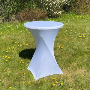 Strækdug Hvid Barbord