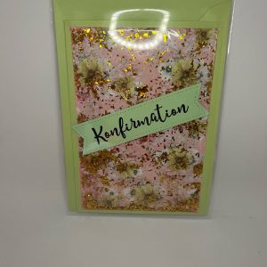 Konfirmationskort Grøn