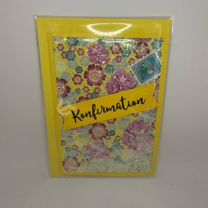 Konfirmationskort Gul