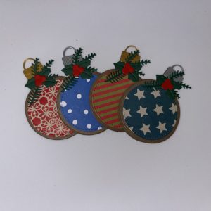 Gavemærke Julekugle Rund Ass