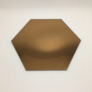 Spejl Sekskantet Brun