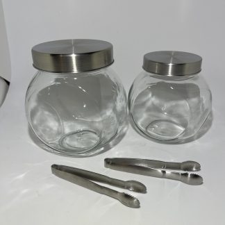 Glaskrukker 2 stk inkl tang