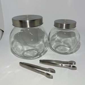 Glaskrukker 2 stk inkl tang