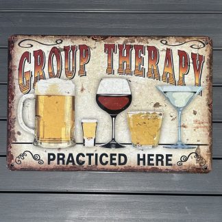 Group Therapy Metalskilt