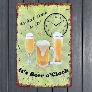 It's Beer O'Clock Metalskilt