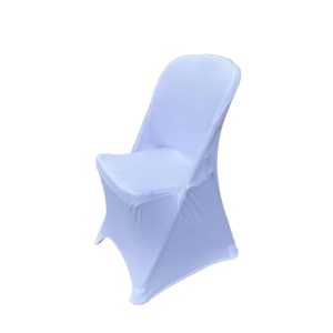 Hvid feststol med stretchcover til festlige arrangementer.