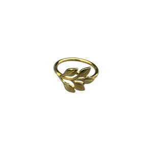 Elegant servietring med bladdesign, perfekt til fest og hverdag.
