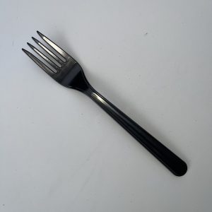 Sort plastbestik gaffel til festlige lejligheder.